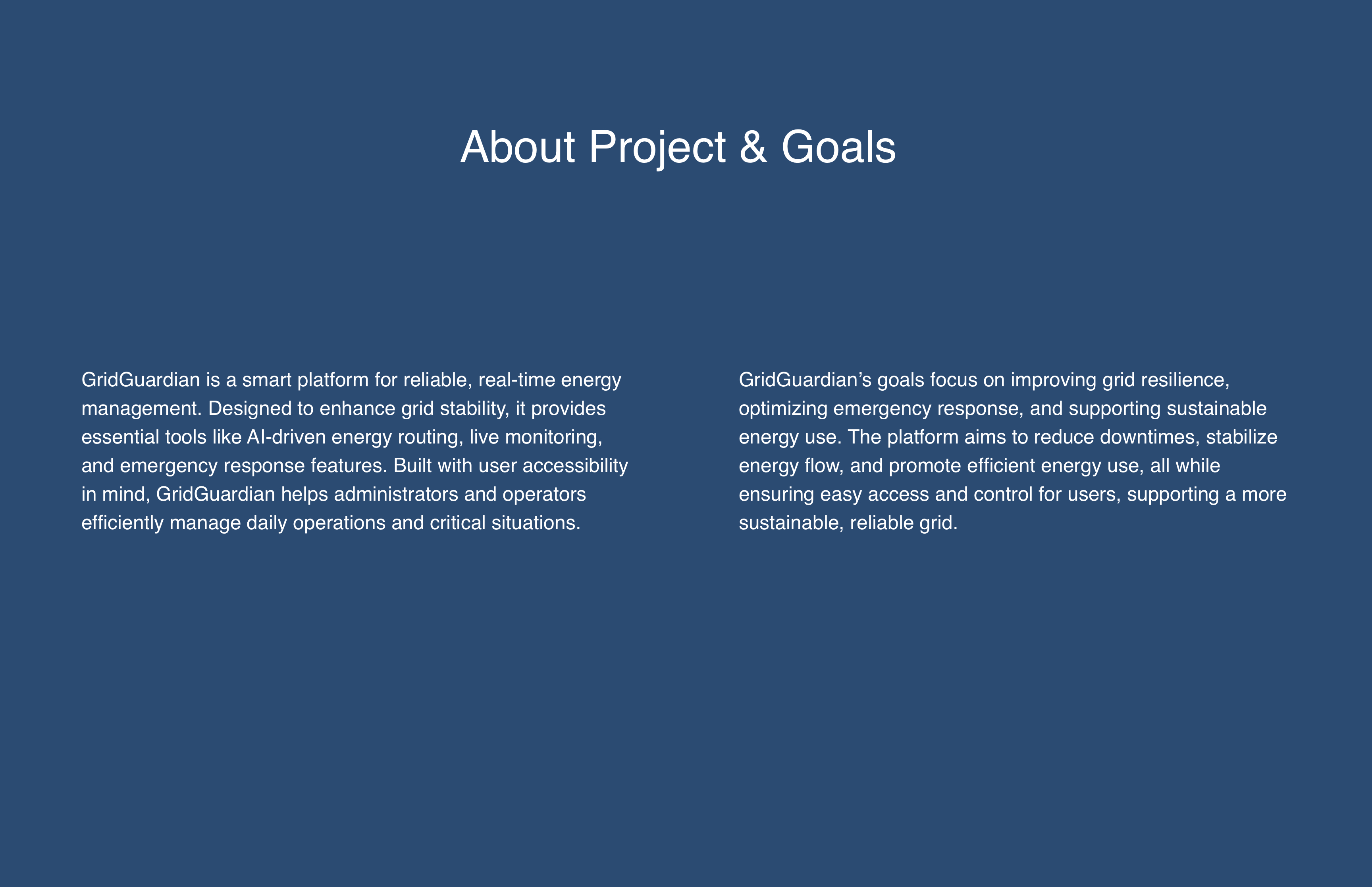 About section mockup